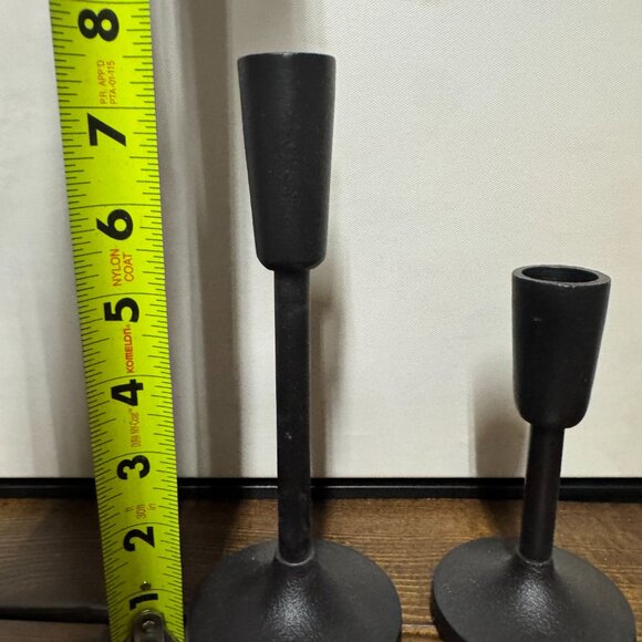 Threshold Aluminum Taper Holders Black Candleholder Set of 2‎ NEW WITH TAG - Picture 6 of 6